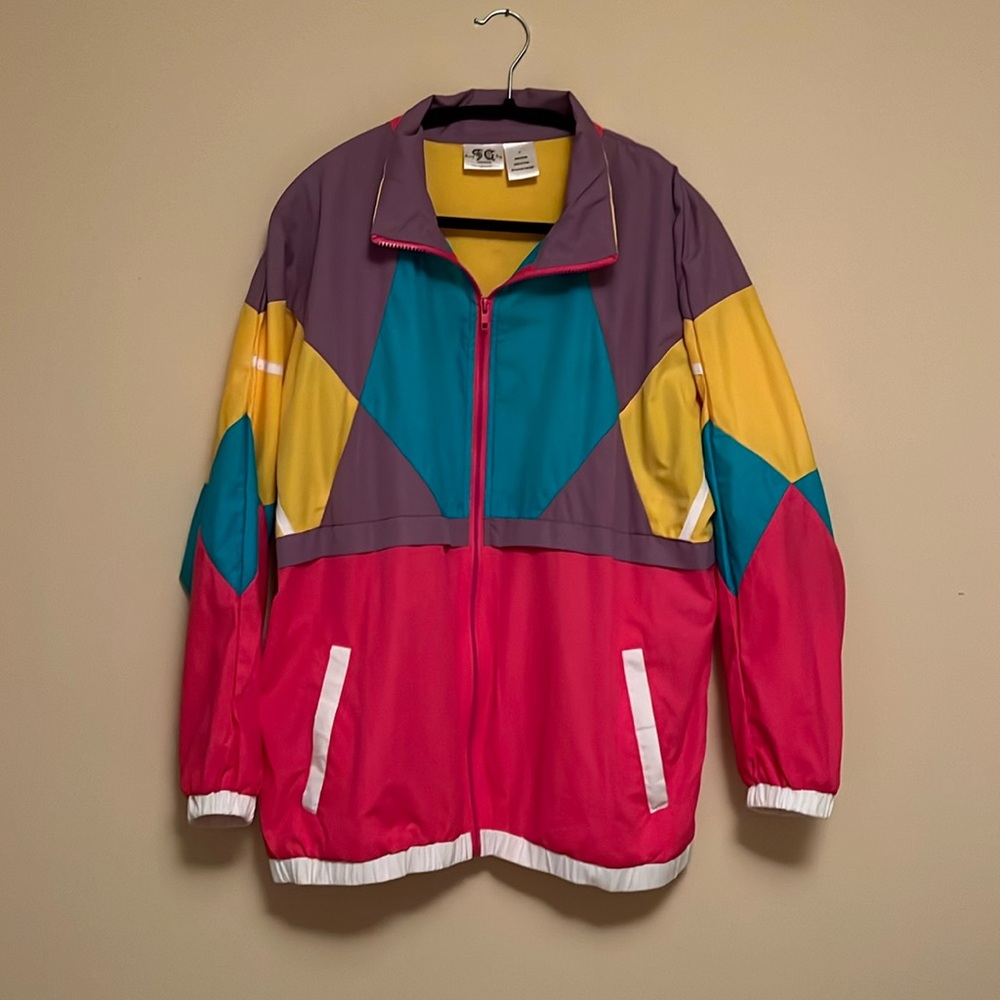 Multicolor Windbreaker Track Jacket Size S